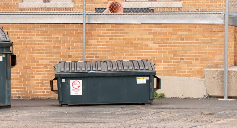dumpster container outside